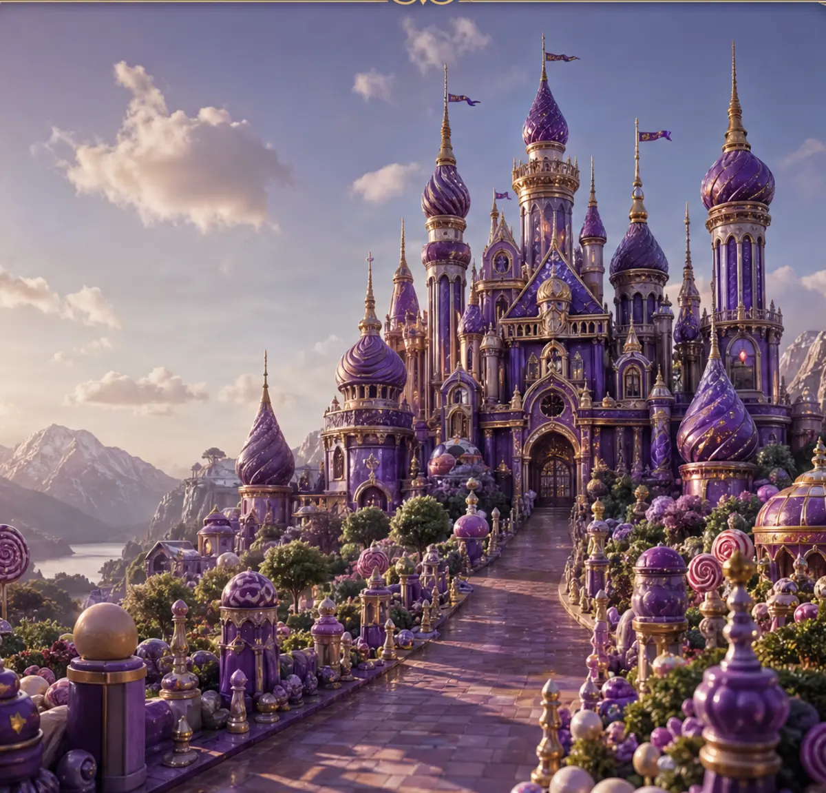 The Saifee Candy castle above the royal road